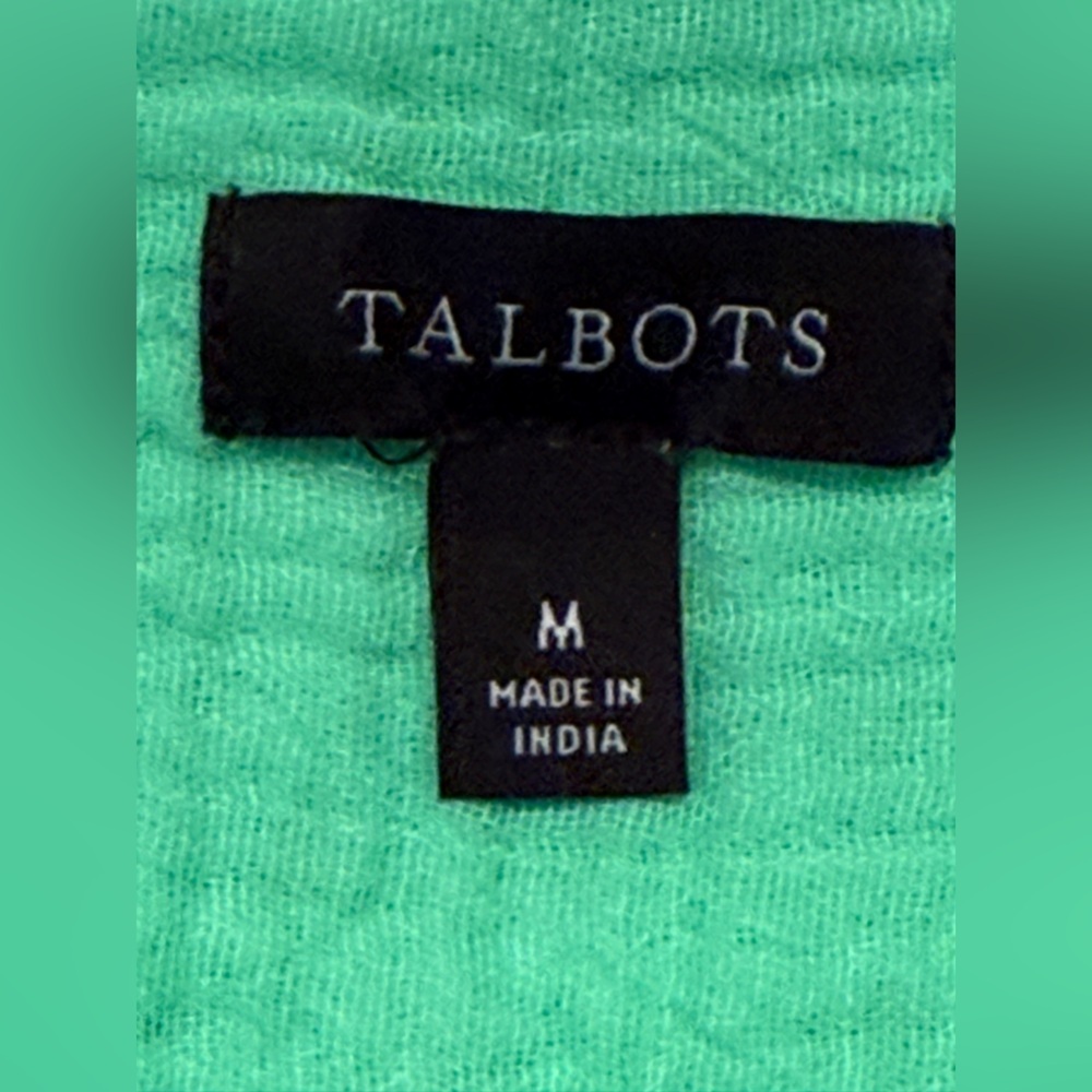 Talbots Airy Gauze Tie Sleeve Top - Picture 7 of 11